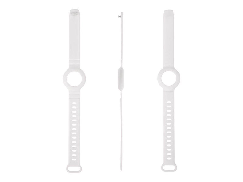 Deltaco Apple AirTag silicone wristband white