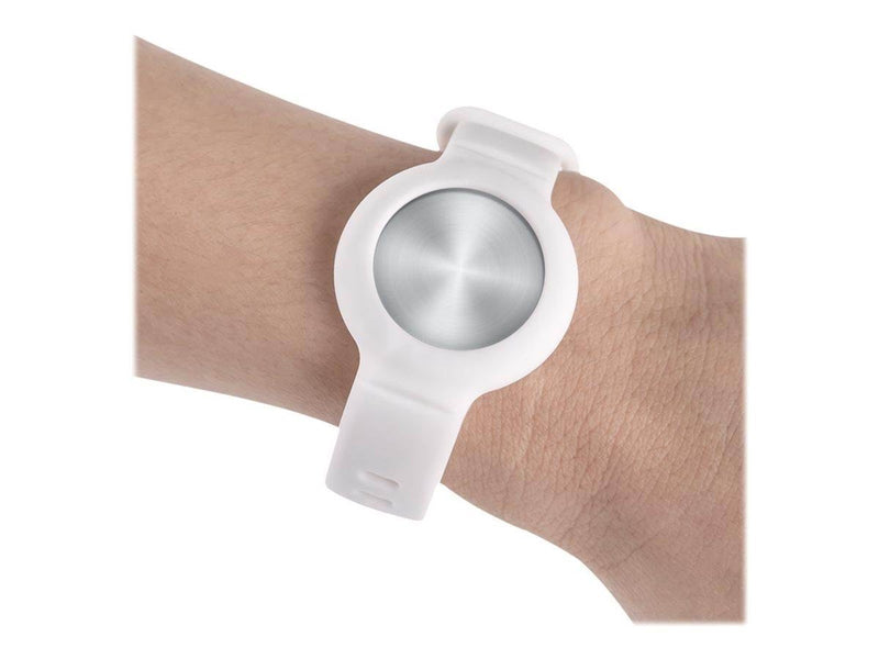 Deltaco Apple AirTag silicone wristband white