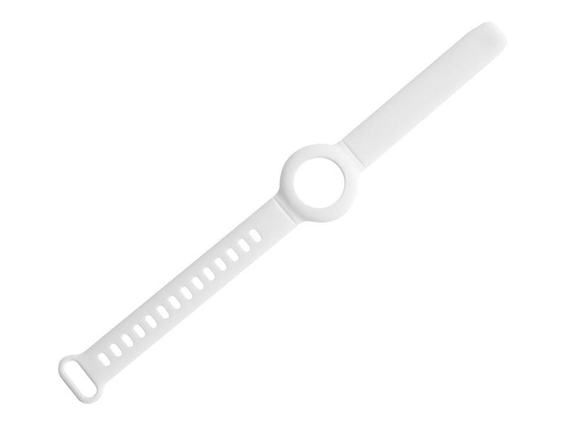 Deltaco Apple AirTag silicone wristband white