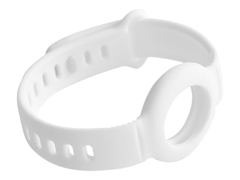 Deltaco Apple AirTag silicone wristband white