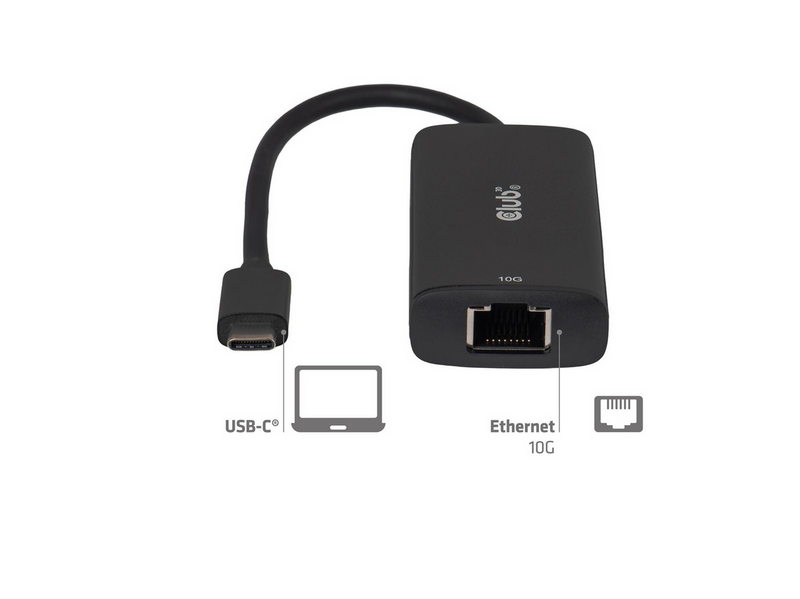 Club 3D CAC-2531 USB‑C to RJ45 10G Ethernet Adapter M/F