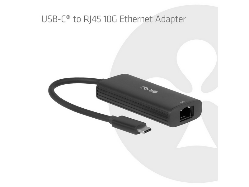 Club 3D CAC-2531 USB‑C to RJ45 10G Ethernet Adapter M/F