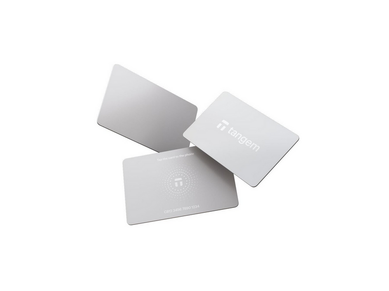 Tangem Wallet - 3-card Set - White Stealth