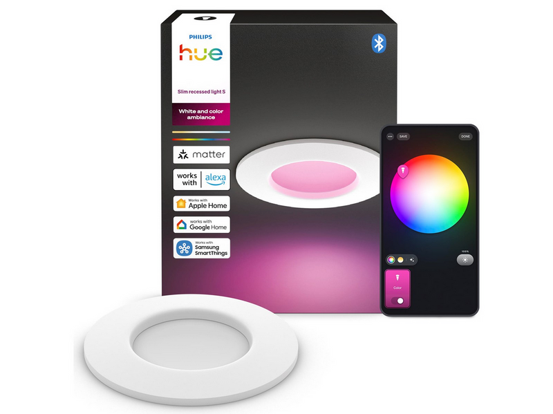 Philips Hue Slim recessed spotlight 90 mm White