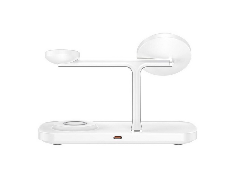 Tech-Protect QI15W-A45 3-in-1 Wireless Charger with MagSafe for Apple Devices - White