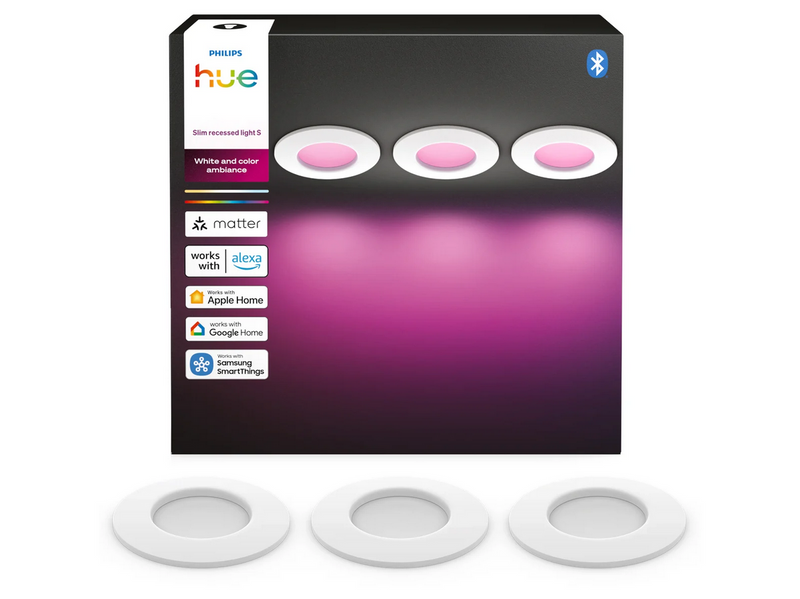 Philips Hue Slim recessed spotlight 90 mm White - 3-pack