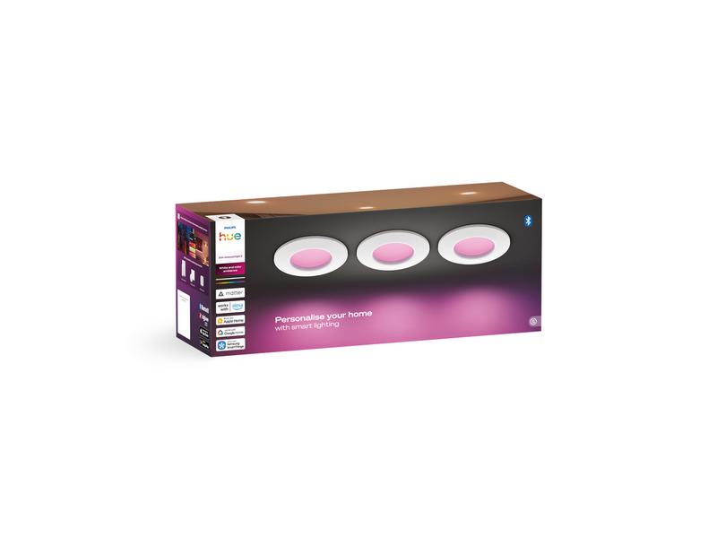 Philips Hue Slim recessed spotlight 90 mm White - 3-pack