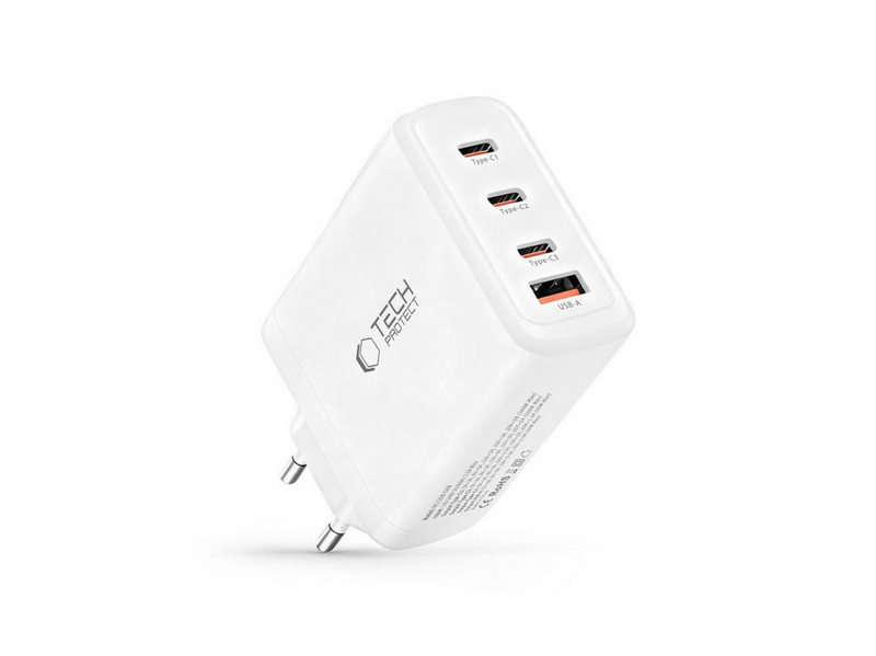 Tech-Protect NC120W-GAN 4-Ports 120W AC Charger - White