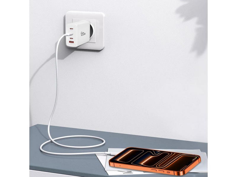 Tech-Protect NC120W-GAN 4-Ports 120W AC Charger - White