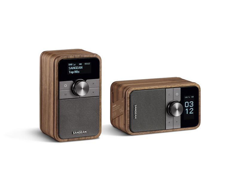 Sangean DDR-8 DAB+/FM-RDS/Bluetooth Radio Vintage Walnut - DAB+/FM - Mono - Walnuss
