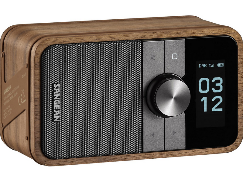 Sangean DDR-8 DAB+/FM-RDS/Bluetooth Radio Vintage Walnut - DAB+/FM - Mono - Walnuss