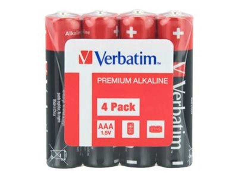 Verbatim battery - 4 x AAA / LR03 - Alkaline