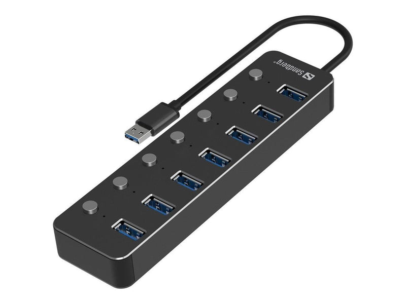 Sandberg 7-Port USB3.0 Hub USB-Hubs - USB 3.0 - 7 - Schwarz
