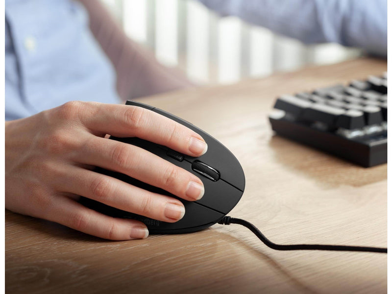 Sandberg Wired Vertical Mouse - Vertical mouse (Schwarz)