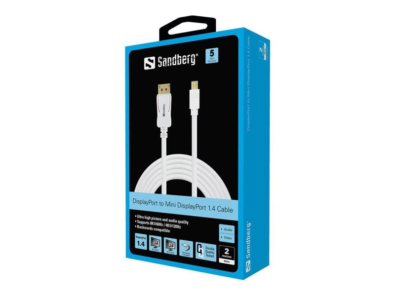 Sandberg DisplayPort to Mini-DisplayPort 1.4 - 2m