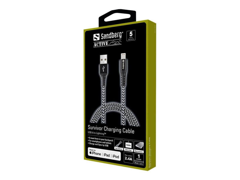 Sandberg Survivor Lightning Cable 1M