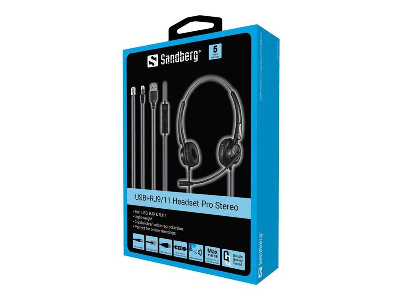 Sandberg Headset Pro Stereo (USB + RJ9/11)