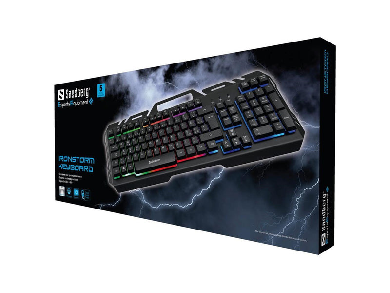 Sandberg IronStorm Keyboard - Tastaturen - Belgien - Schwarz