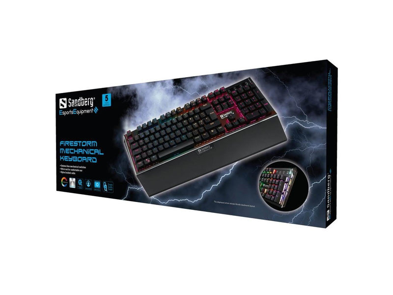 Sandberg FireStorm Mech Keyboard BE - Tastaturen - Belgien - Schwarz