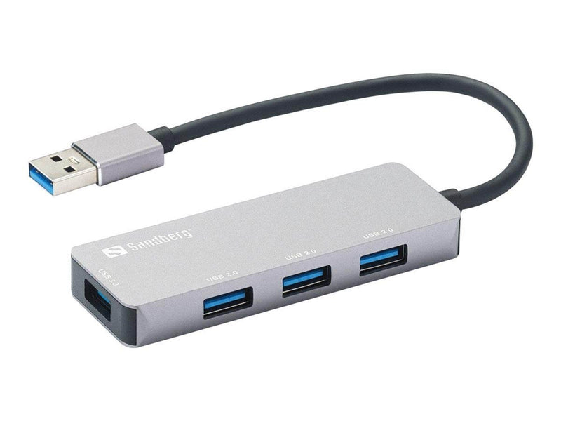 Sandberg 4-Port USB Hub USB-Hubs - 4 - Grau