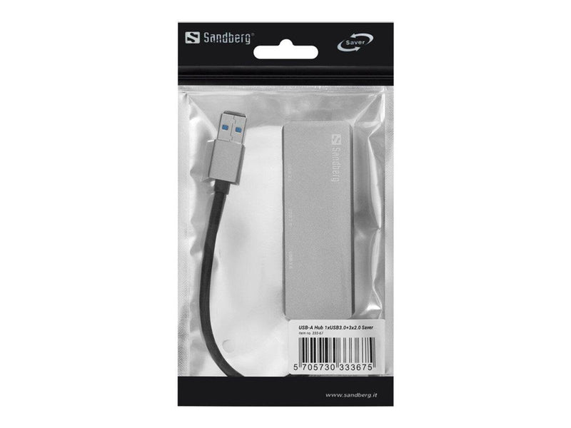 Sandberg 4-Port USB Hub USB-Hubs - 4 - Grau