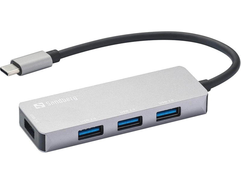 Sandberg 4-Port USB-C Hub USB-Hubs - 4 - Grau