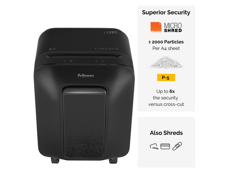 Fellowes Powershred® LX201 Mikroschnitt Aktenvernichter