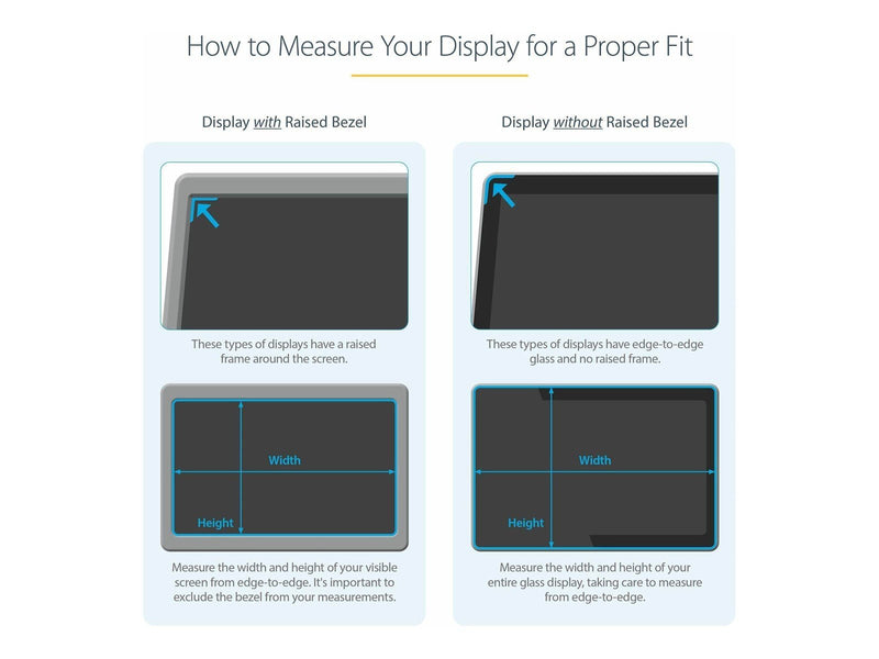 StarTech.com Monitor Privacy Screen for 18.5 inch PC Display Computer Screen