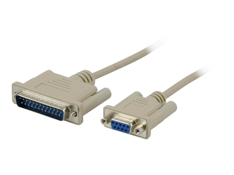 Deltaco Modem Cable DB9 female-DB25 male 3m