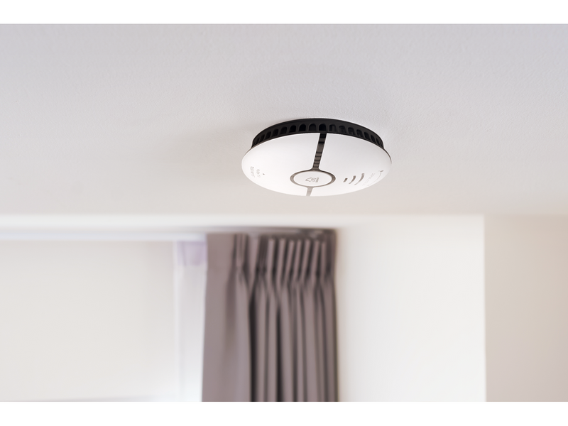Deltaco SMART HOME Wifi optical smoke detector sound & light white