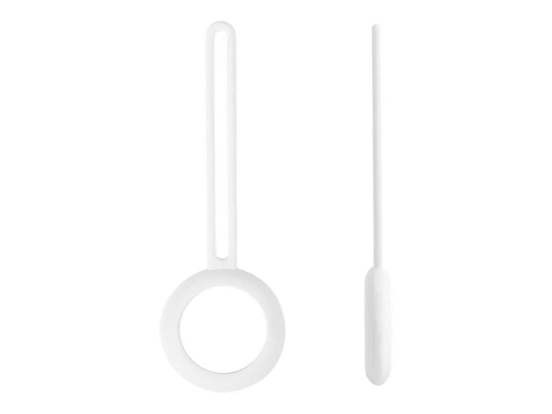 Deltaco Apple AirTag Case Silicone Hanger White