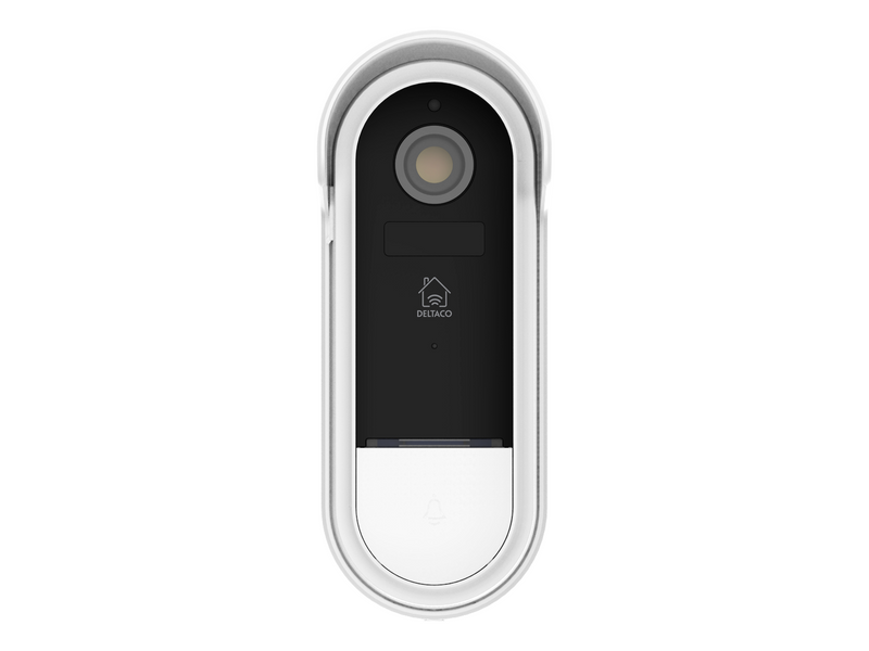 Deltaco SMART HOME WiFi Doorbell camera IP65 weather proof white/silver