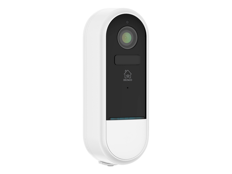 Deltaco SMART HOME WiFi Doorbell camera IP65 weather proof white/silver