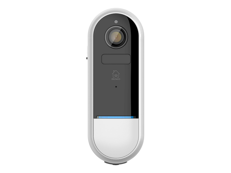 Deltaco SMART HOME WiFi Doorbell camera IP65 weather proof white/silver