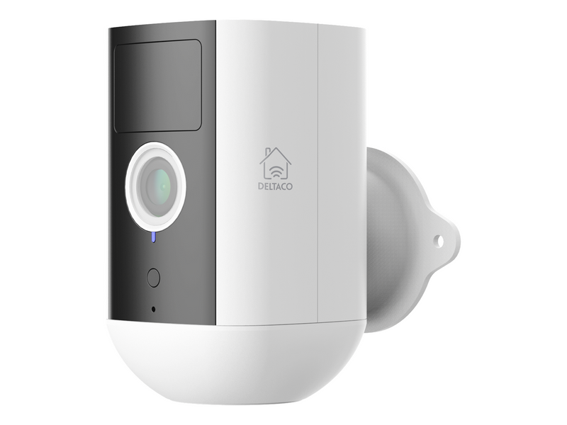 Deltaco SMART HOME Battery powered WiFi camera for outdoor use IP54 2MP white