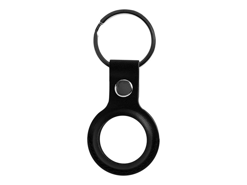 Deltaco Apple AirTag Case Keychain Vegan Leather Black