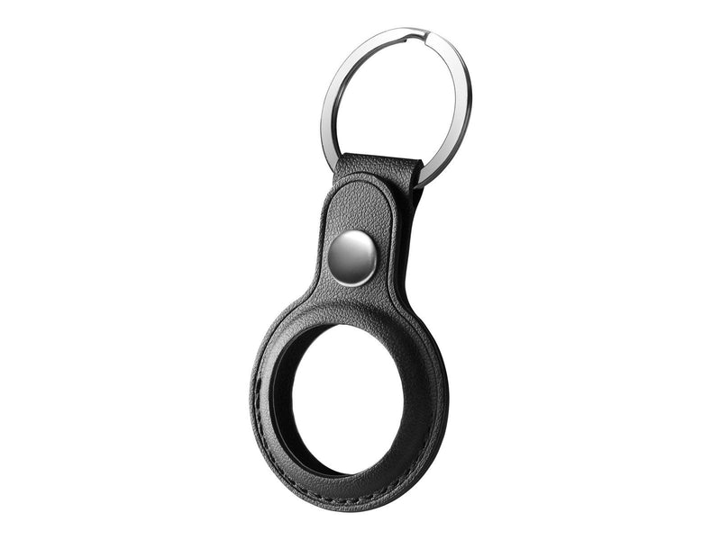 Deltaco Apple AirTag Case Keychain Vegan Leather Black
