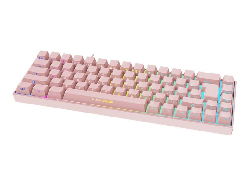 Deltaco GAMING PK95R Wireless Keyboard (UK) - Gaming Tastaturen - Englisch - UK - Pink