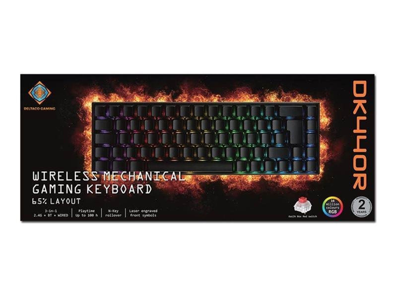 Deltaco GAMING DK440R Wireless Keyboard (DE) - Gaming Tastaturen - Deutsch - Schwarz