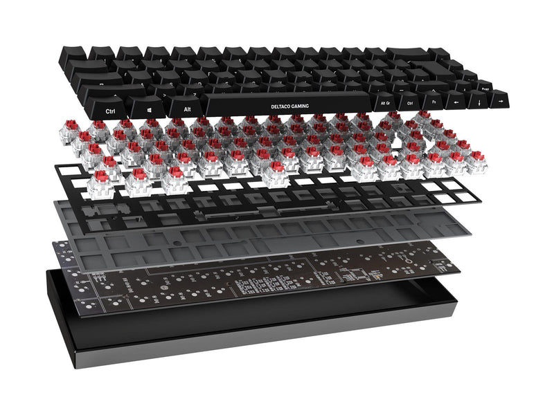 Deltaco GAMING DK440R Wireless Keyboard (DE) - Gaming Tastaturen - Deutsch - Schwarz