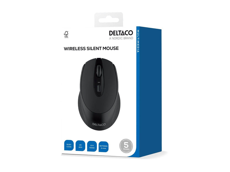 Deltaco Wireless office silent mouse USB receiver - Maus (Grau)