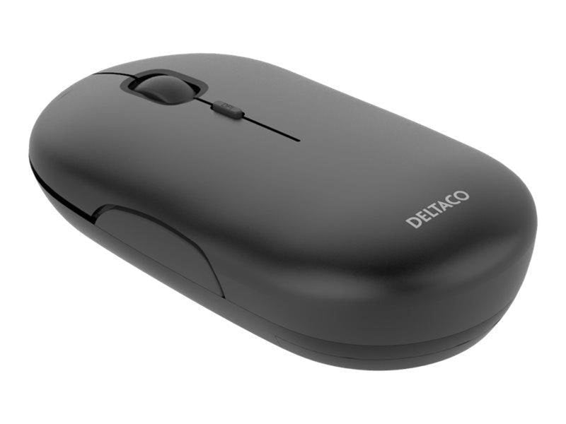 Deltaco Wireless Flat Silent Mouse - Maus (Grau)