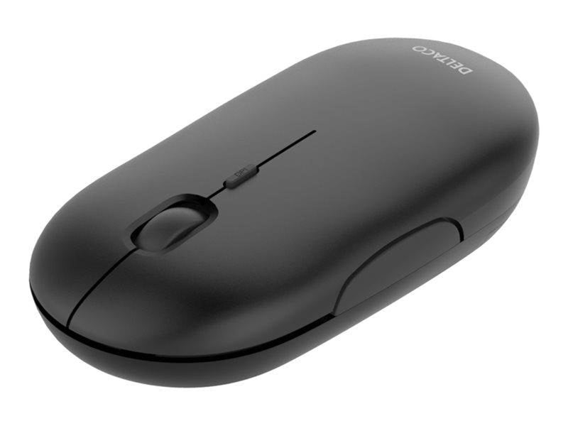 Deltaco Wireless Flat Silent Mouse - Maus (Grau)