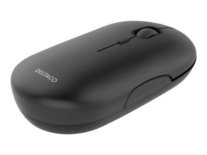 Deltaco Wireless Flat Silent Mouse - Maus (Grau)