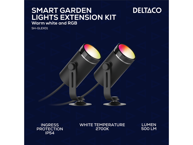 Deltaco Garden light extension kit 2 bulbs