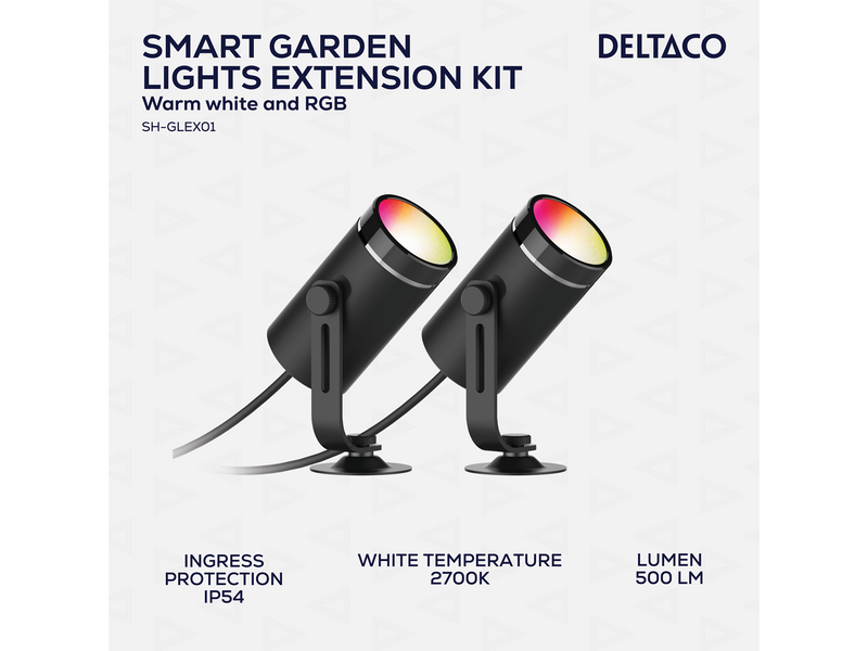 Deltaco Garden light extension kit 2 bulbs