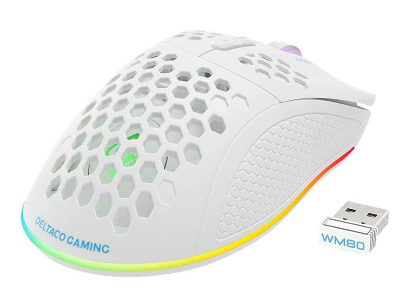 Deltaco GAMING WM80 Wireless ultralight gaming mouse - Maus (Weiß)