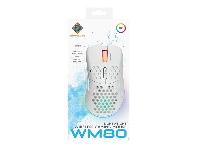 Deltaco GAMING WM80 Wireless ultralight gaming mouse - Maus (Weiß)