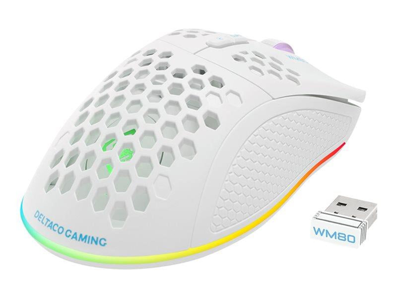Deltaco GAMING WM80 Wireless ultralight gaming mouse - Maus (Weiß)