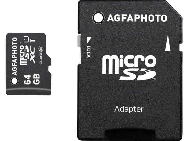 Agfa Photo - flash memory card - 64 GB - microSDXC UHS-I